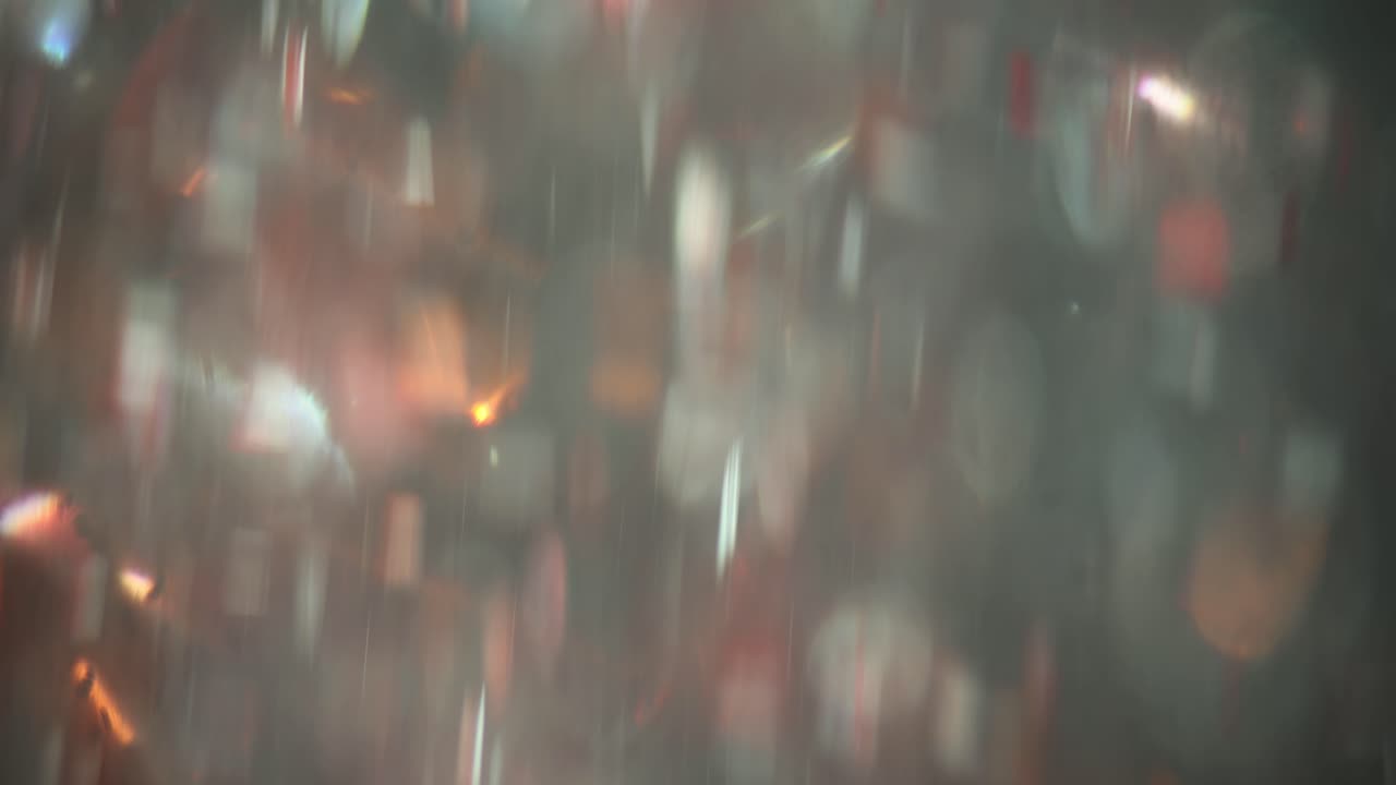 Bokeh effect with flickering blurry highlights shimmering