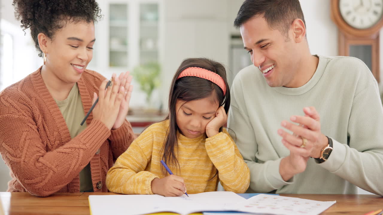 박수, 교육 그리고 집에 아이가 있는 가족