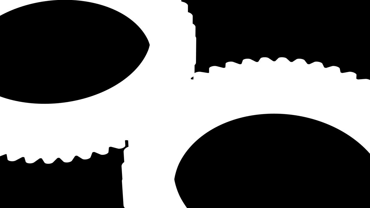 White gearwheels turn around.