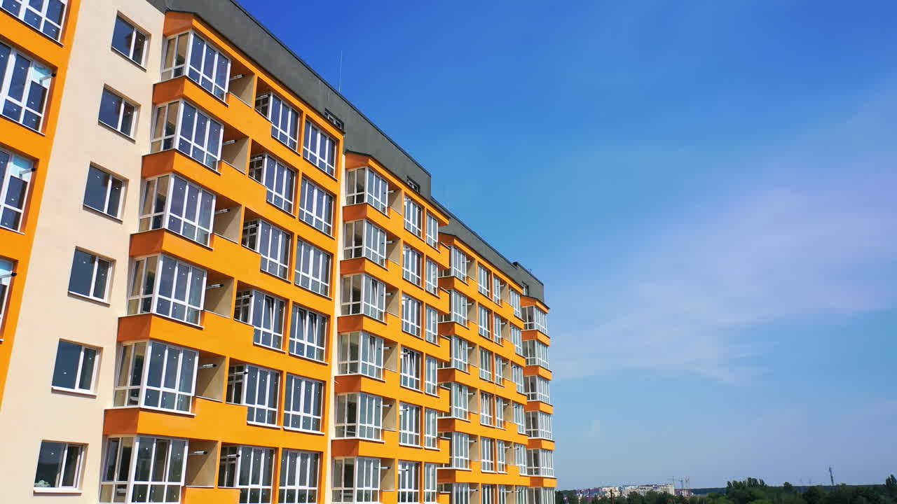 Modern Orange Apartment Building