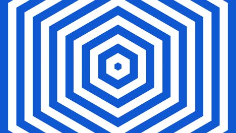 hypnotic slowly expanding hexagons loop blue white