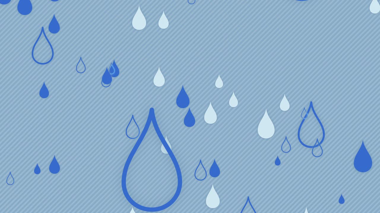 평평한 디자인의 귀여운 방울 [루프]