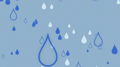 cute raindrops of the flat design[loop]