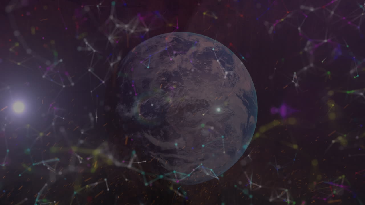 animación de la red de conexiones en todo el mundo