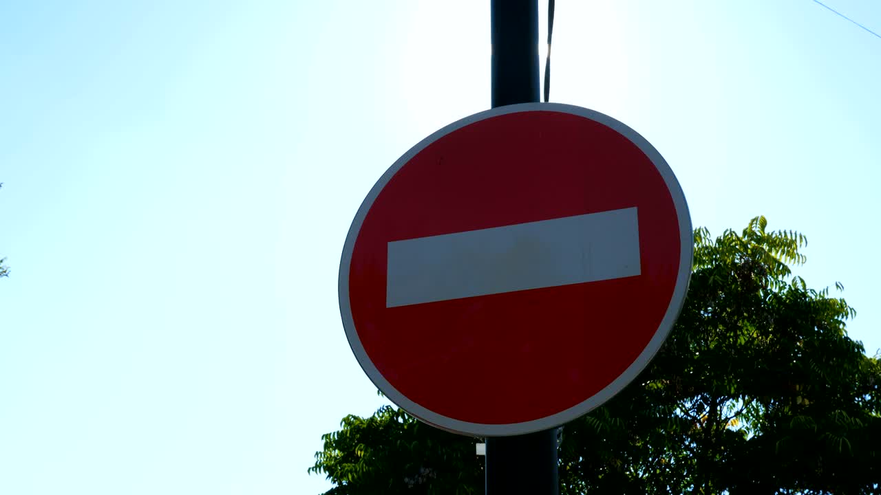 no entrar o no entrar señal de tráfico.