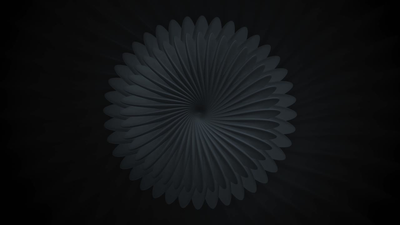 Abstract Dark Gray Geometric Flower