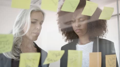 female business colleagues planning tasks