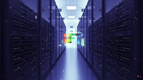 nft crypto art segno in datacenter. arte da collezione.