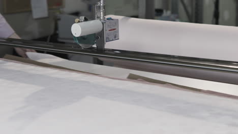 fabric processing in a clothing factory