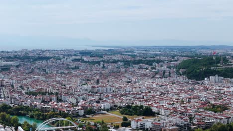 Beautiful-City-Landscape-of-Manavgat,-Turkey,-Aerial-Landscape