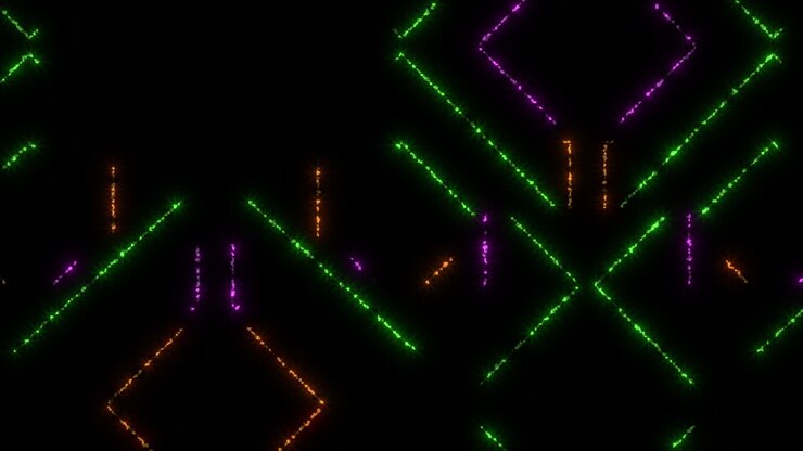 Colorful zigzag pattern created with squares
