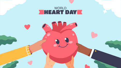 Una-Animación-De-Ilustración-Plana-Para-Concientizar-Sobre-El-Día-Mundial-Del-Corazón.