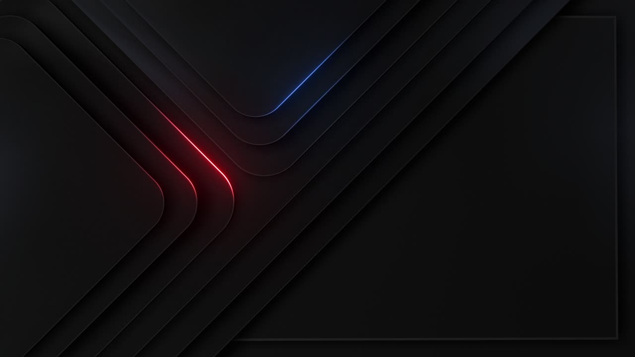 Abstract Black Background with Neon Lines