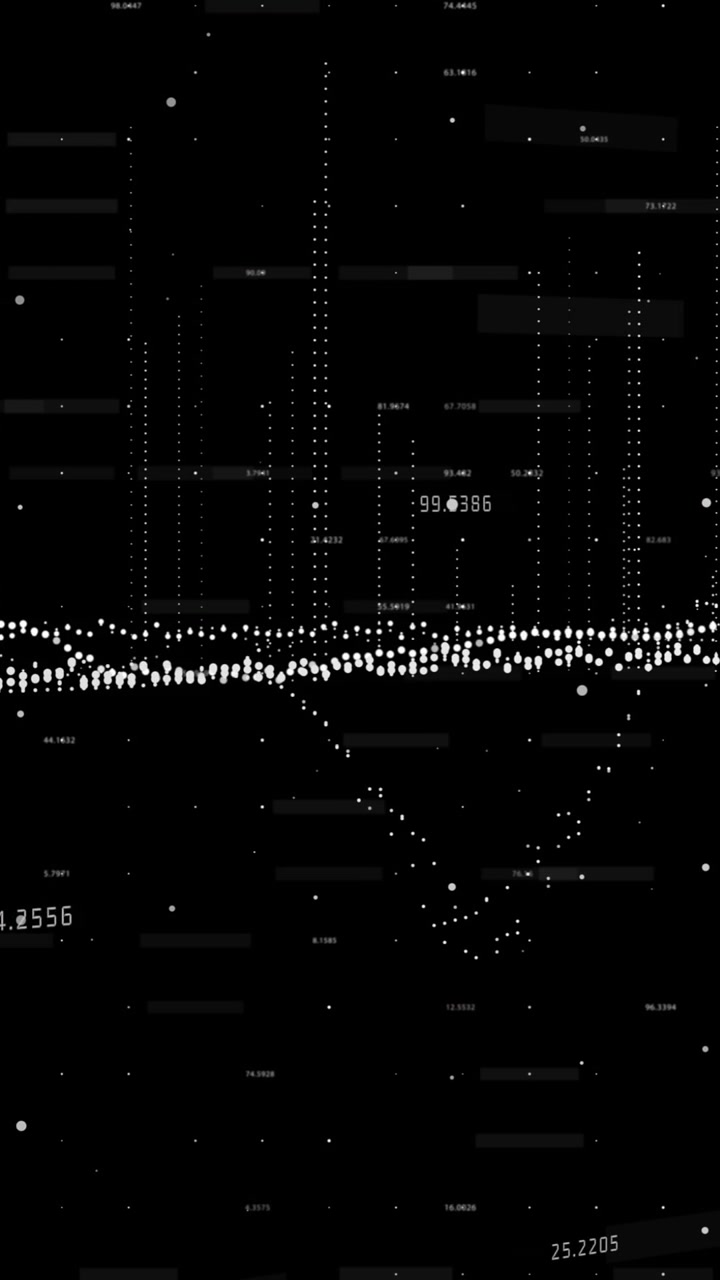 Animation of digital data processing with globe with network of connections