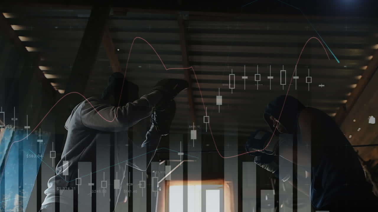 남성 운동선수 권투 선수와 함께 데이터 처리 및 통계의 애니메이션