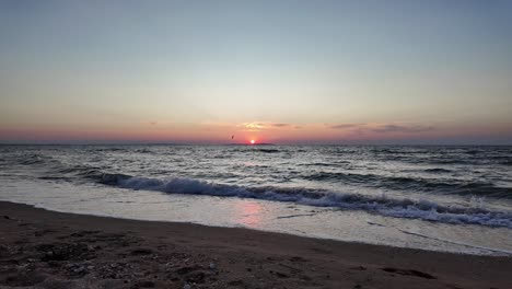 Witness-the-stunning-sunset-casting-vibrant-colors-over-the-tranquil-waters-of-the-Sea-of-Azov-in-Crimea-during-this-serene-moment