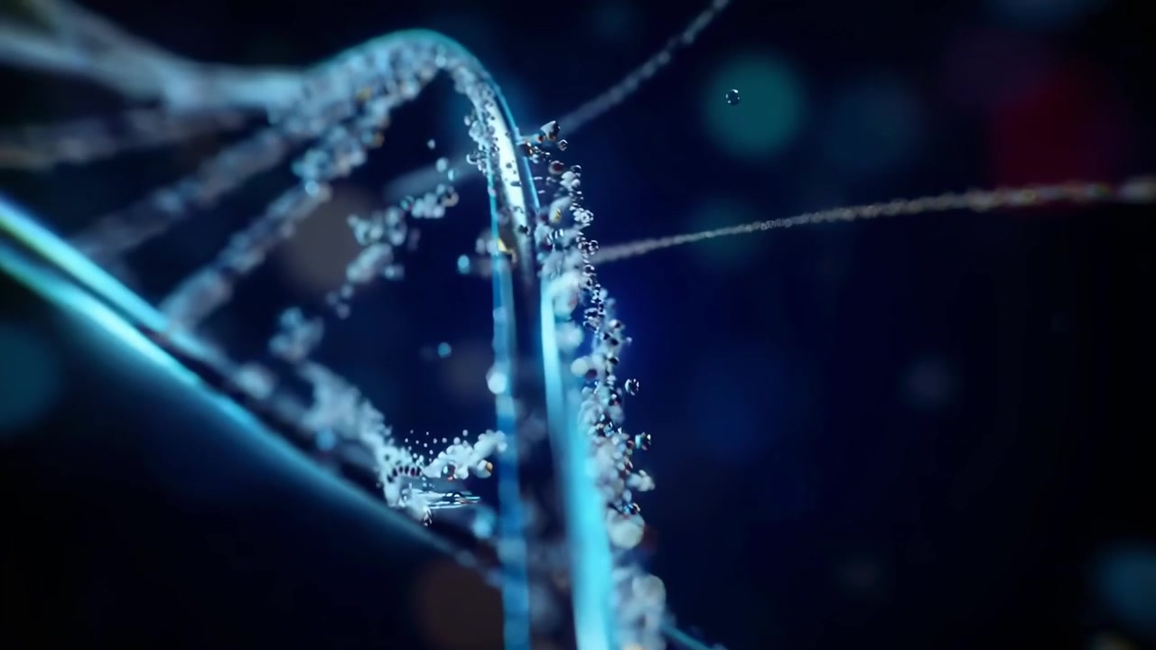 Animazione 3D astratta della struttura a elica del DNA