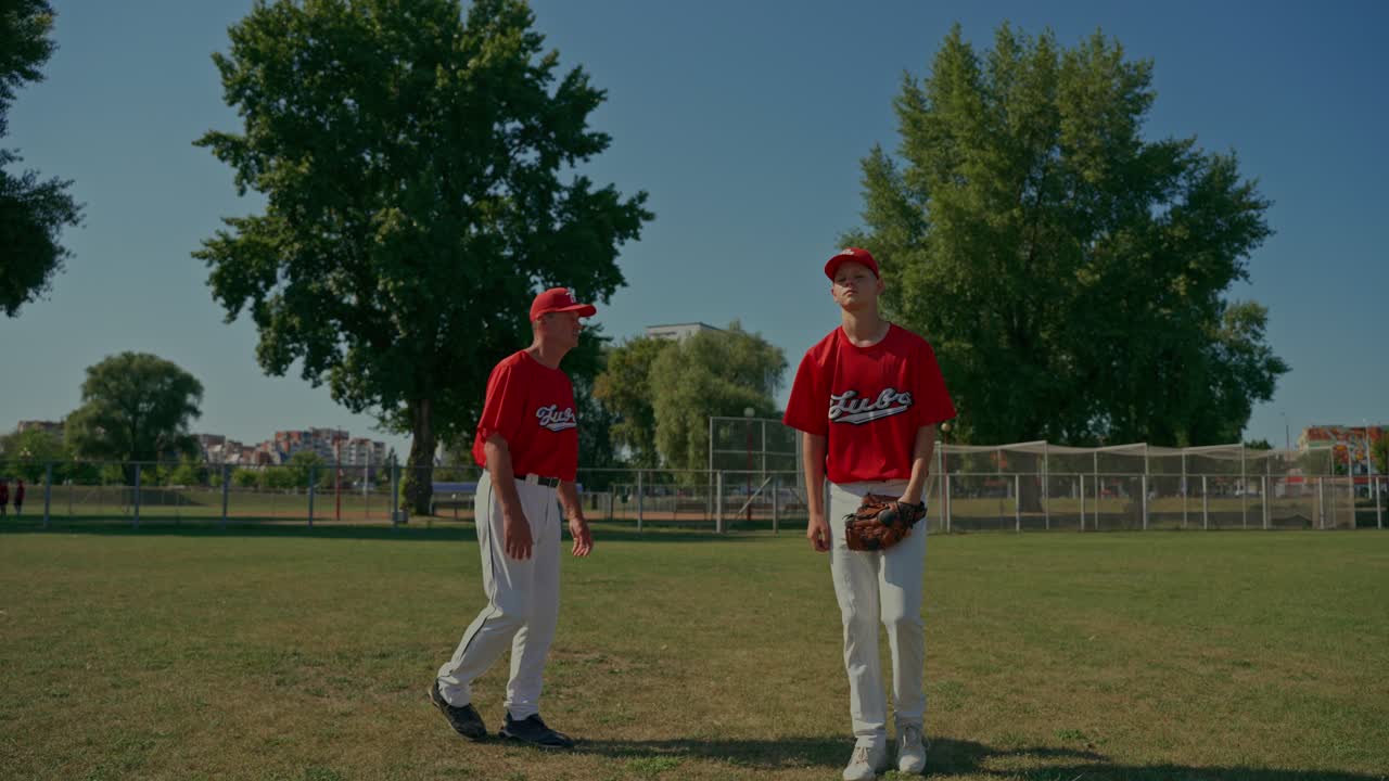 Allenamento della squadra di baseball