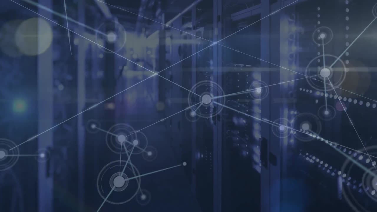 Animation of network of connections over servers