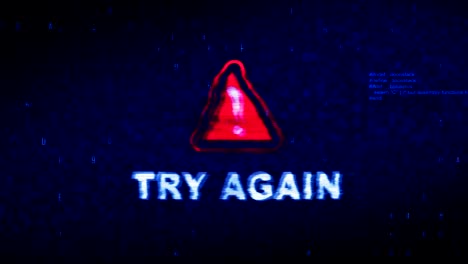 trate de nuevo texto ruido digital sacudida glitch distorsión efecto error animación.