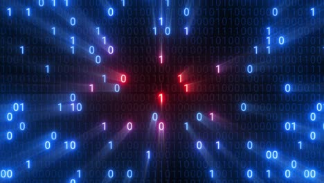 hacking de código binario digital matriz 01 bucle de fondo.