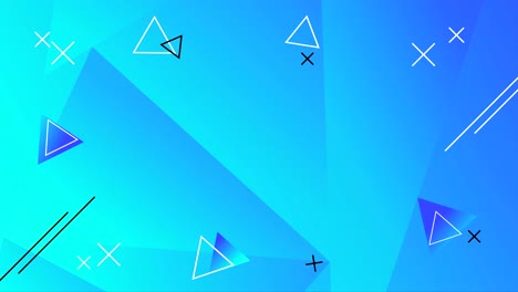 simple fondo azul en bucle con formas geométricas.