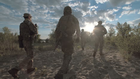 military personnel patrol