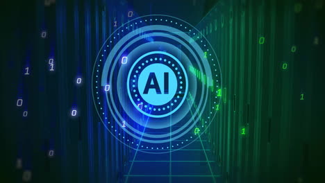 animación de un procesamiento de datos a través de un servidor informático