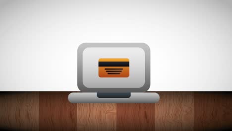 cesta de compras de pantalla de computadora pedido en línea