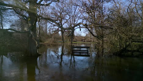 Drone-shot-of-flooded-bench