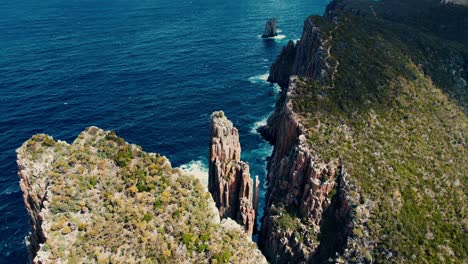 cape hauy drone view of peninsula in tasmania, australia 3