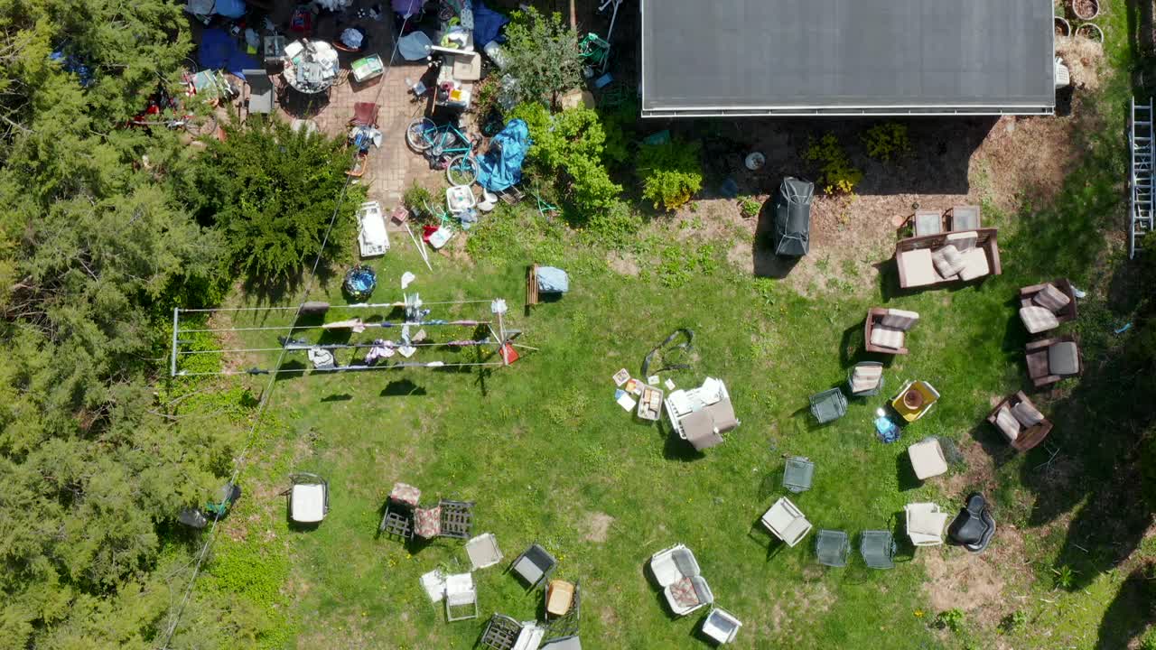 vista aérea de arriba hacia abajo