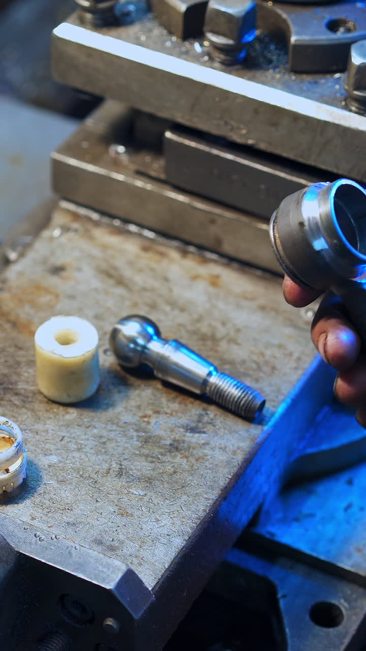 Innovation construction measurement. Industrial engineering measuring. Vertical video