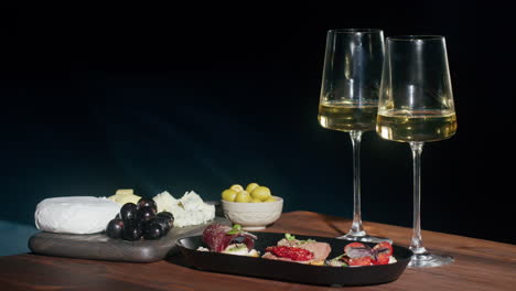 wine and appetizers