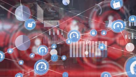 animación de la red de conexiones a través del procesamiento de datos