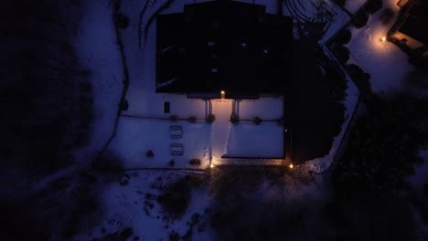 the roads are magical, but seen by a drone over the mountain with illuminated lights show the beauty of the olympic site in italy cortina 2026. lights of love