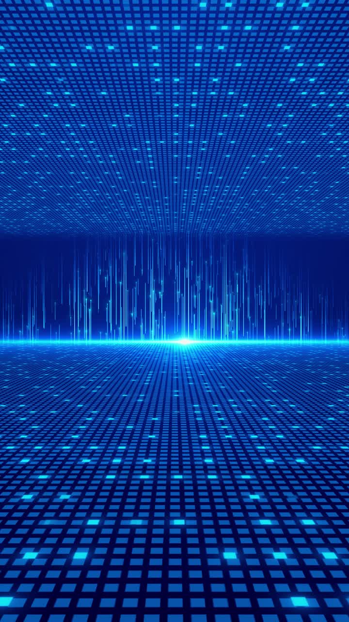 Bright digital space glowing grid floor meeting vertical light flare metaverse scenes ai tech shows