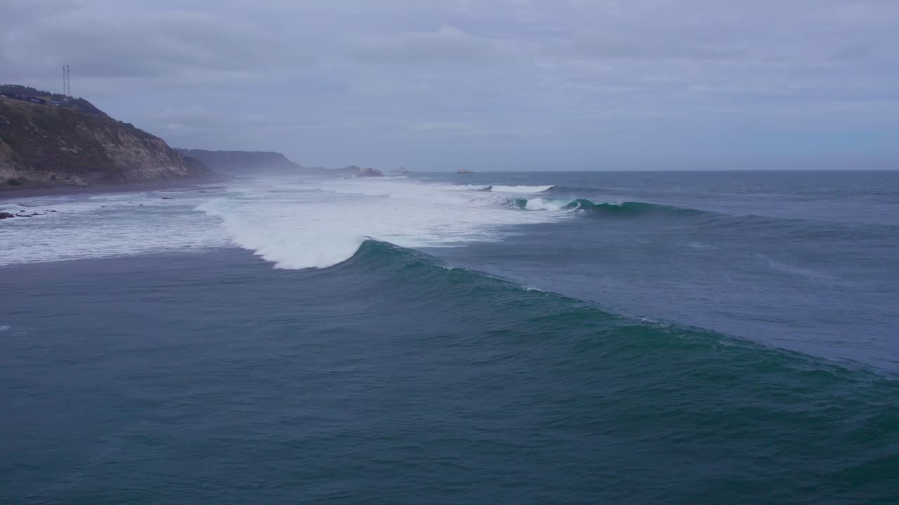 A constant point break on the coast of Chile that shows the power of the ocean and it's vastness