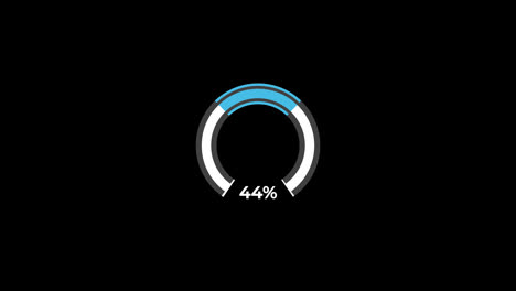 Gráfico-Circular-De-0-A-45%-De-Porcentaje-De-Infografías-Cargando-Anillo-Circular-O-Transferencia,-Descarga-De-Animación-Con-Canal-Alfa.