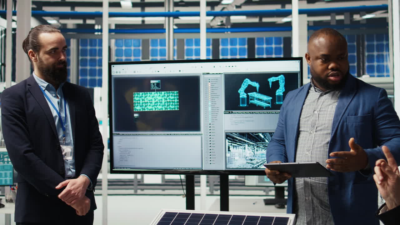 Factory Manager Shakes Hands With Investor, Working To Expand Production