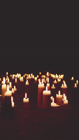 candles glowing in the dark