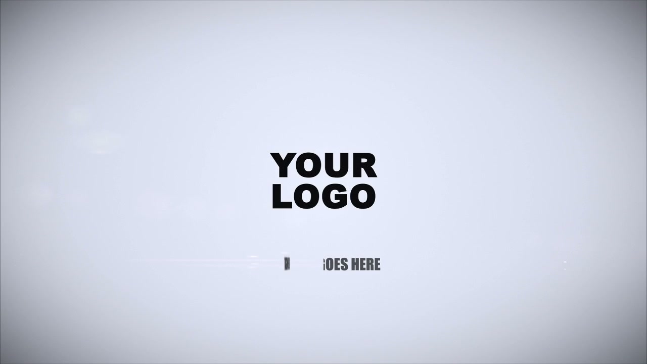 Minimalistic logo intro in flat design style