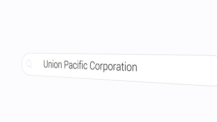 Typing Union Pacific Corporation on the Search Engine