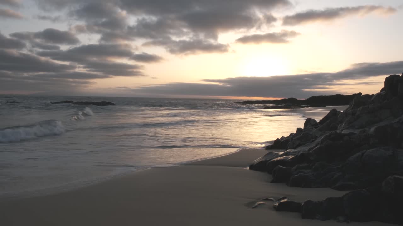 Sunset on Calheta place that is in Porto Santo island.