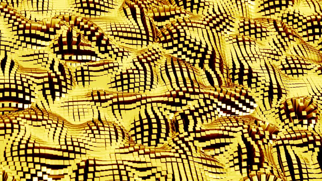 bloques 3d abstractos ondulando en una onda de bucle sin costuras.