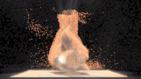 explosión de partículas abstractas