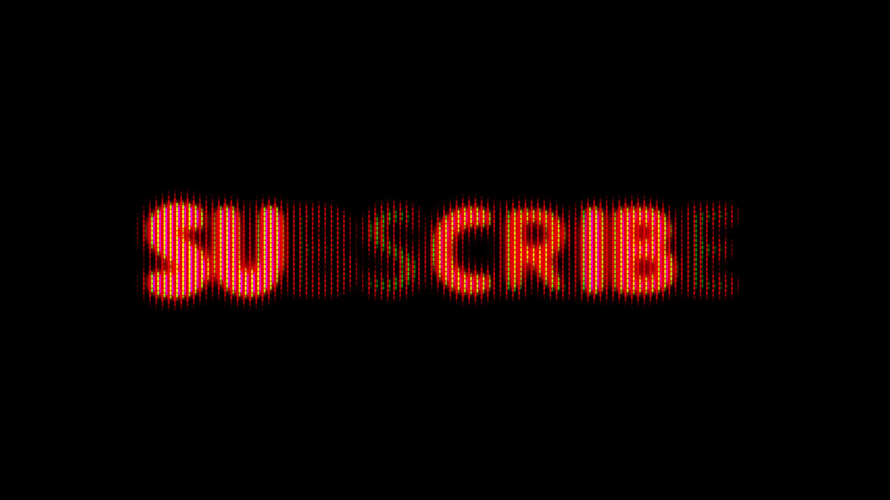 Flickering Red Pixelated Subscribe Text Animation
