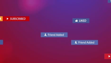 animación de cursores y notificaciones en línea que se mueven a través del escritorio de la computadora