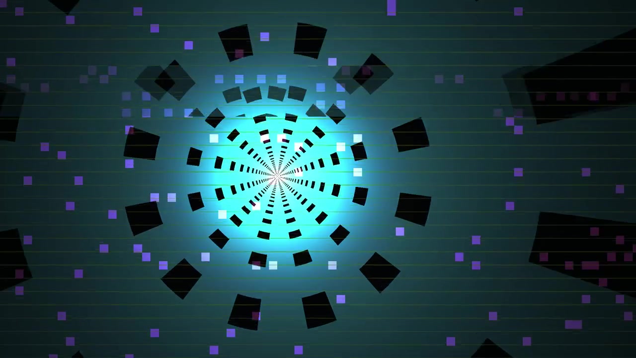 Dynamic Abstract Motion Background with Rotating Geometric Elements