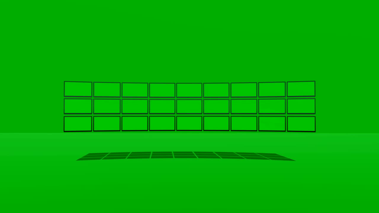 컨트롤  또는 컨트롤 센터에 대한 모션 모니터 솔루션 녹색 화면 배경